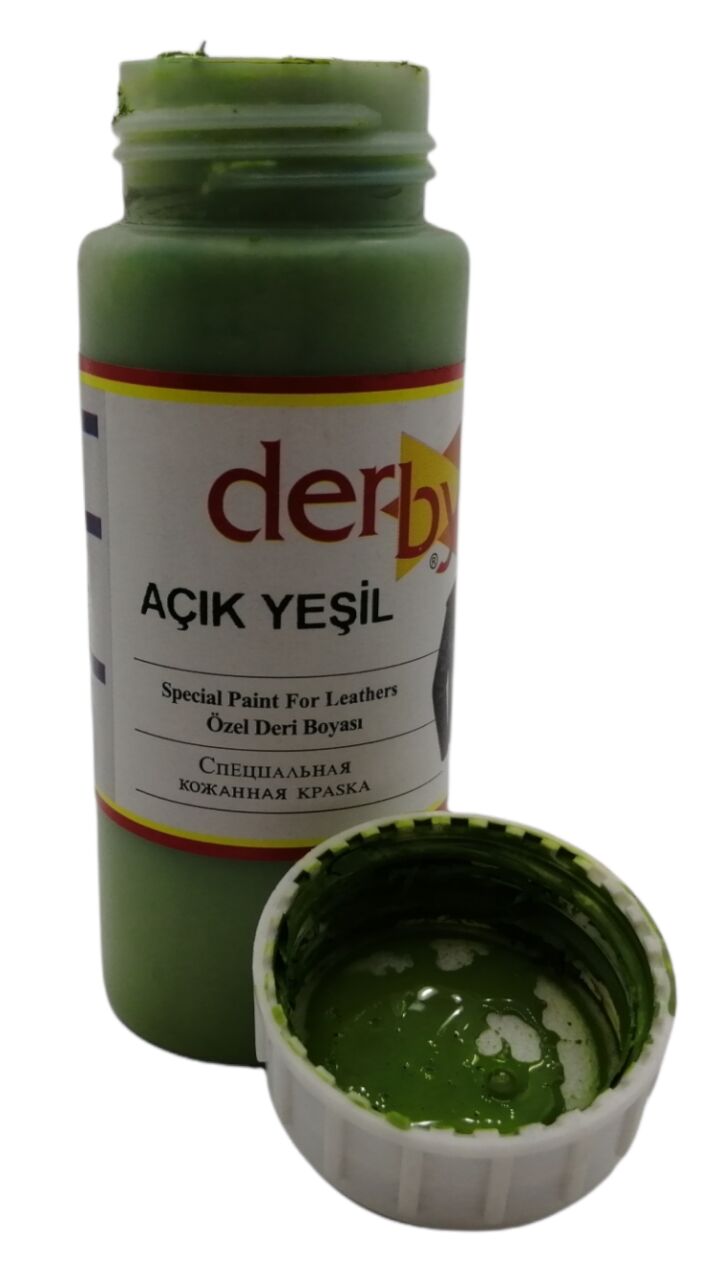Derby Mont Direksiyon Koltuk Deri Boyası 100ml Açık Yeşil