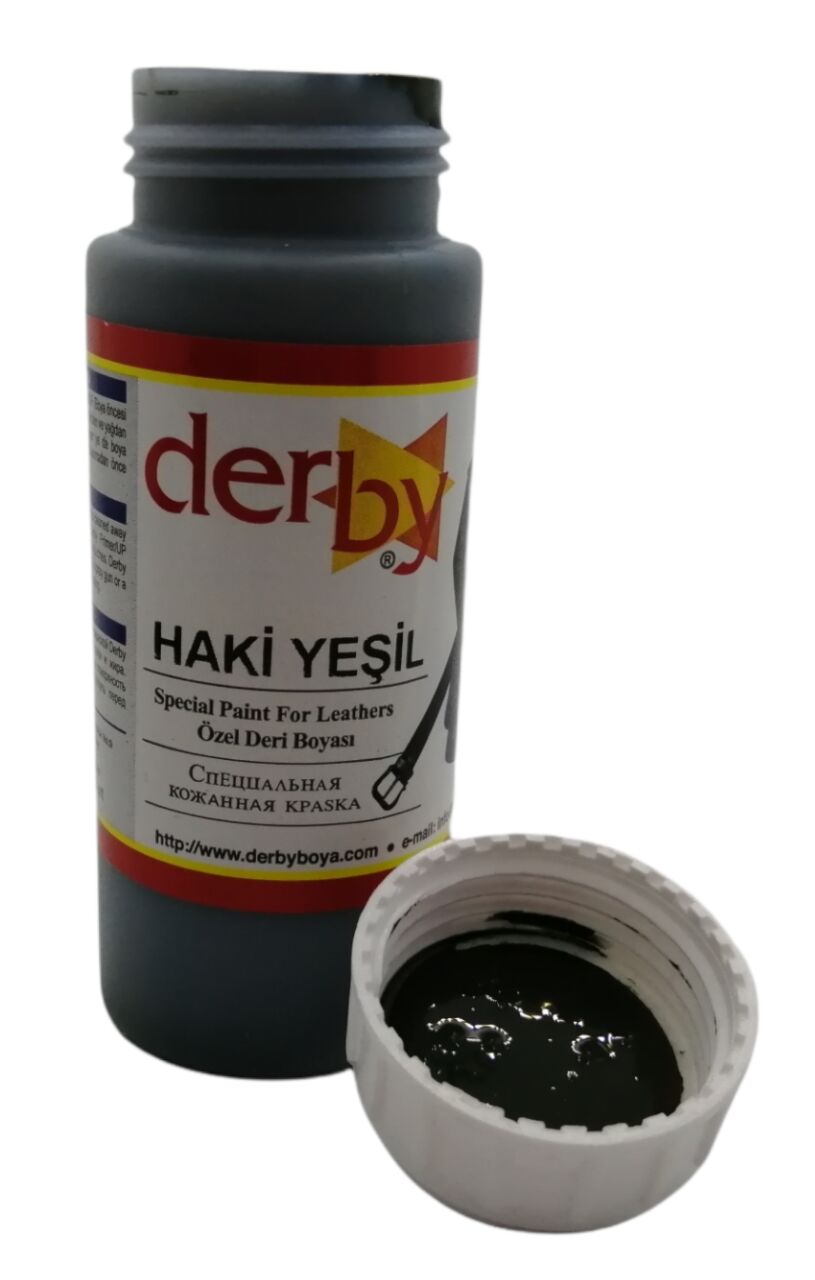 Derby Mont Direksiyon Koltuk Deri Boyası 100ml Haki