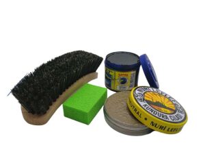 LefLef 4 lü Ayakkabı Bakım Seti Siyah Boya - Naturel Cila