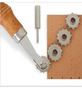 Paslanmaz Çelik Dikiş İzi Rulet Seti, Amerikan Aralama Tekerleği Deri El Aleti