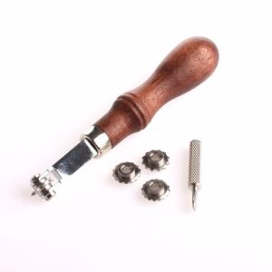 Paslanmaz Çelik Dikiş İzi Rulet Seti, Amerikan Aralama Tekerleği Deri El Aleti