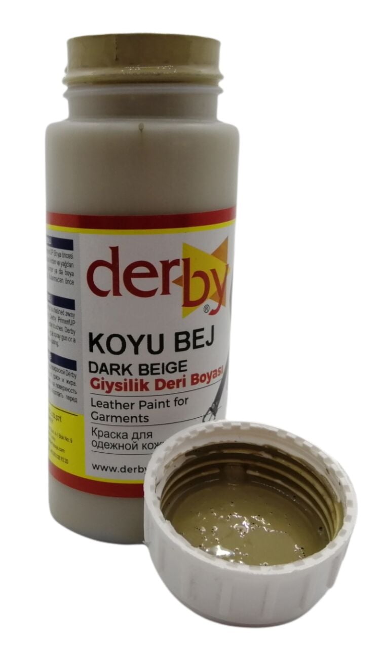 Derby Mont Direksiyon Koltuk Deri Boyası 100ml Koyu Bej