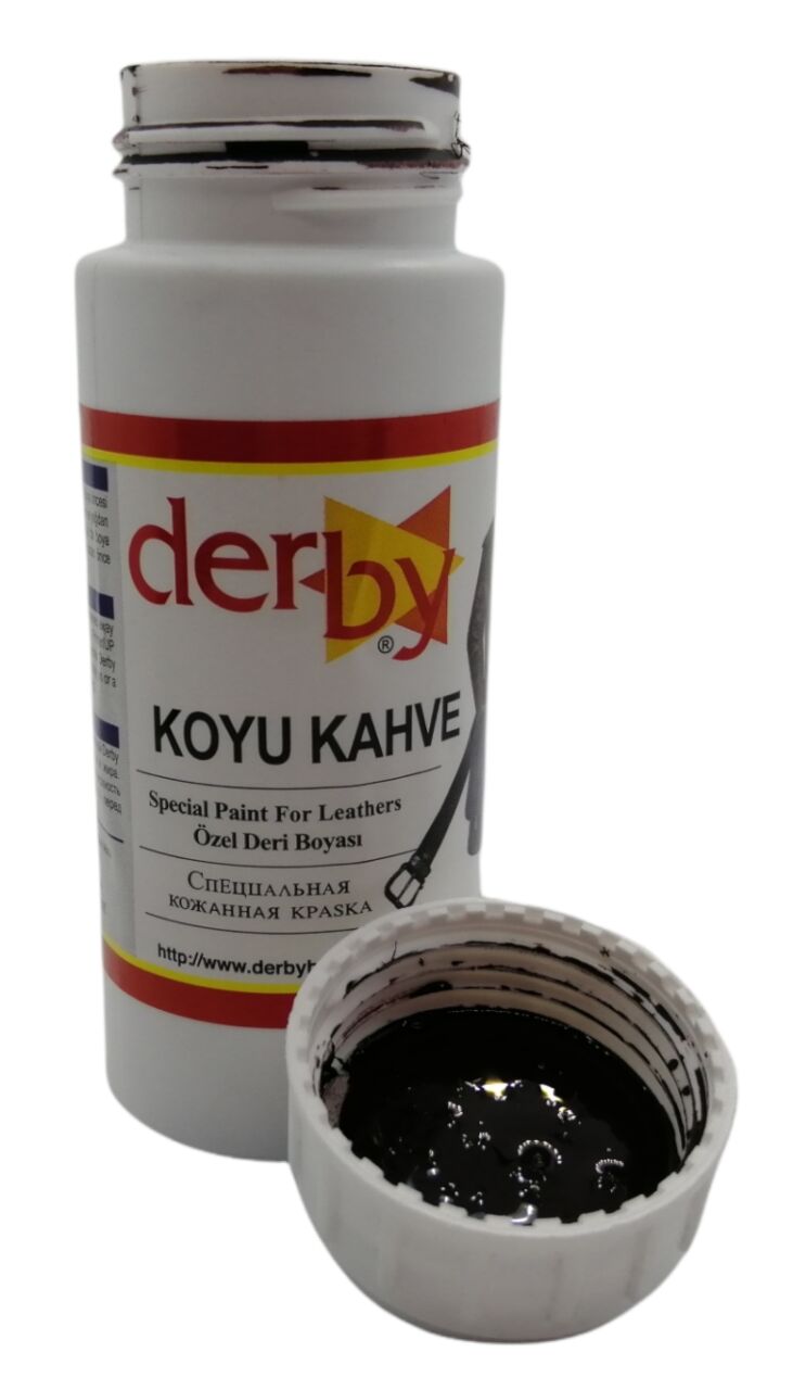 Derby Mont Direksiyon Koltuk Deri Boyası 100ml Koyu Kahve