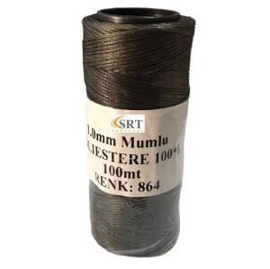 SRTfootcare Deri El Dikişi İçin Mumlu İplik 1 Mm 100mt (leathercraft, Deri Hobi) Toprak 04