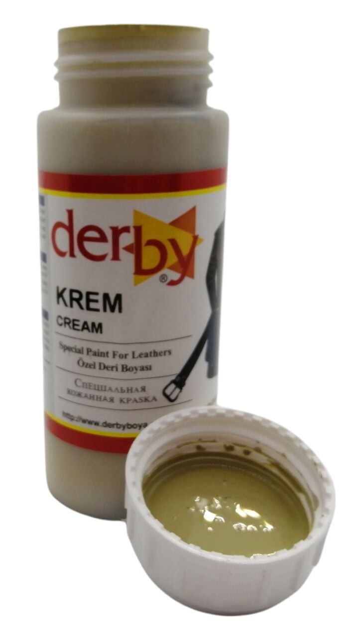 Derby Mont Direksiyon Koltuk Deri Boyası 100ml Krem