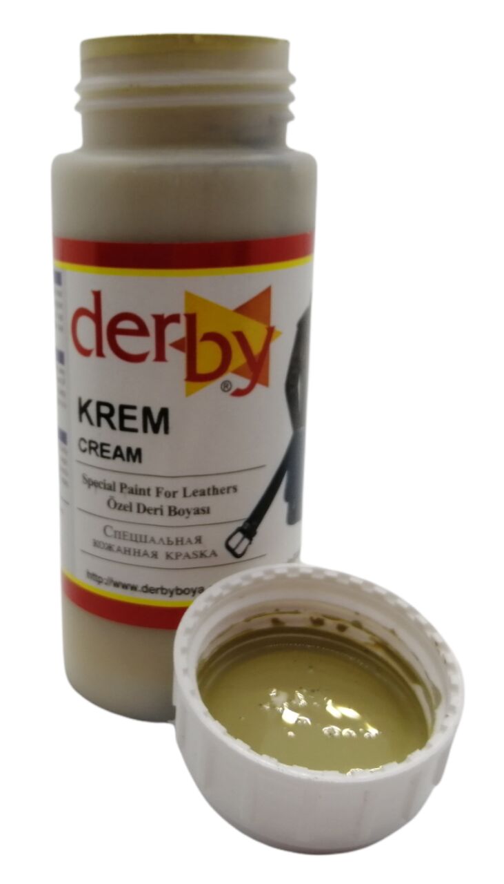 Derby Mont Direksiyon Koltuk Deri Boyası 100ml Krem
