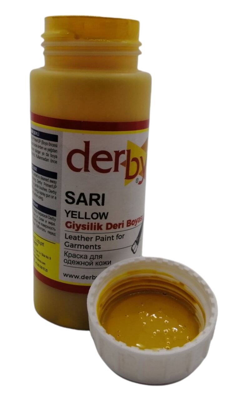 Derby Mont Direksiyon Koltuk Deri Boyası 100ml Sarı