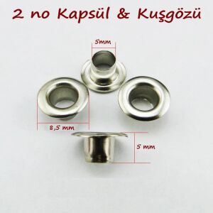 Renkli Boyalı Kapsül & kuşgözü 2 no 170 Adet  (Alt Pul Dahil Değildir) Beyaz