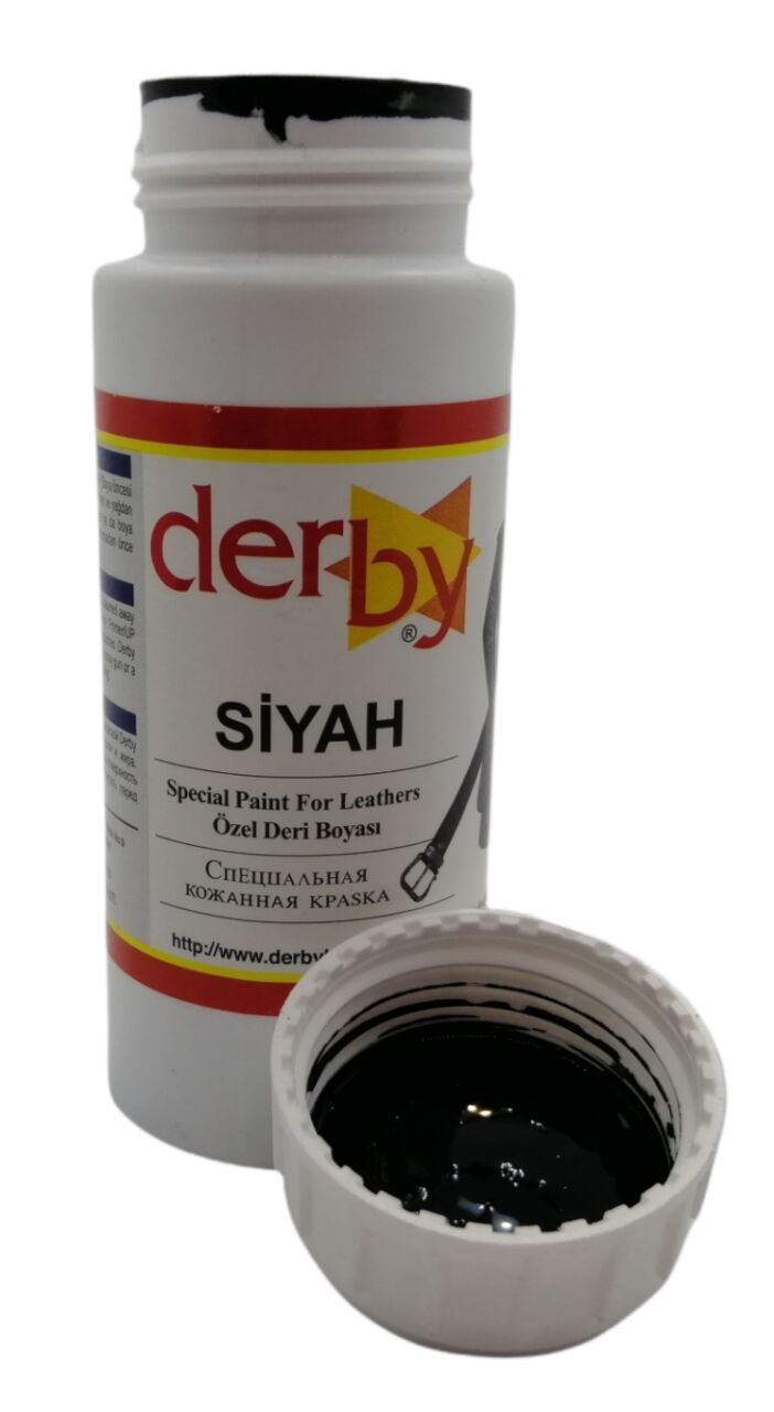 Derby Mont Direksiyon Koltuk Deri Boyası 100ml Siyah