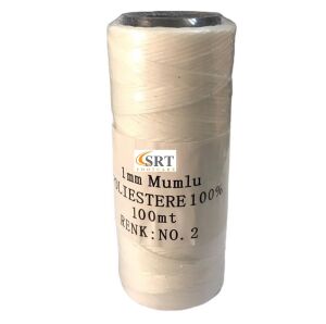 SRTfootcare Deri El Dikişi İçin Mumlu İplik 1 Mm 100mt (leathercraft, Deri Hobi) Beyaz