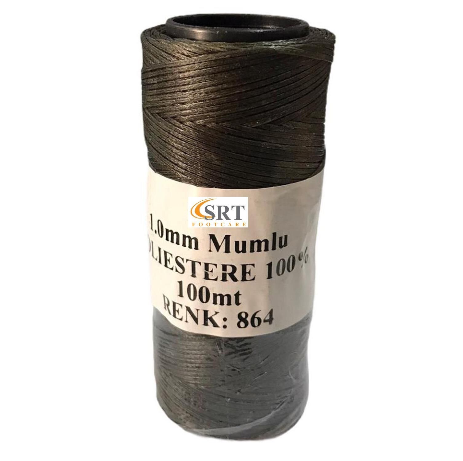 SRTfootcare Deri El Dikişi İçin Mumlu İplik 1 Mm 100mt (leathercraft, Deri Hobi) Haki Yeşil