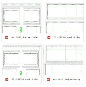 Srt 514 Erkek Cüzdan A4 PDF Şablonu Deri El Aletleri