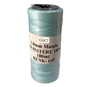 SRTfootcare Deri El Dikişi İçin Mumlu İplik 1 Mm 100mt (leathercraft, Deri Hobi) Mavi