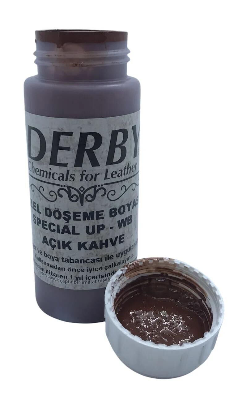 Derby Direksiyon Boyası, Deri Döşeme Boyası Standart Renkler .Açık Kahve