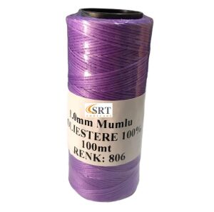 SRTfootcare Deri El Dikişi İçin Mumlu İplik 1 Mm 100mt (leathercraft, Deri Hobi) Mor