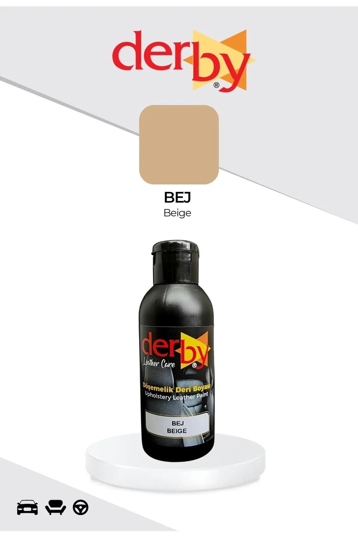 Derby Direksiyon Boyası, Deri Döşeme Boyası Standart Renkler .Bej