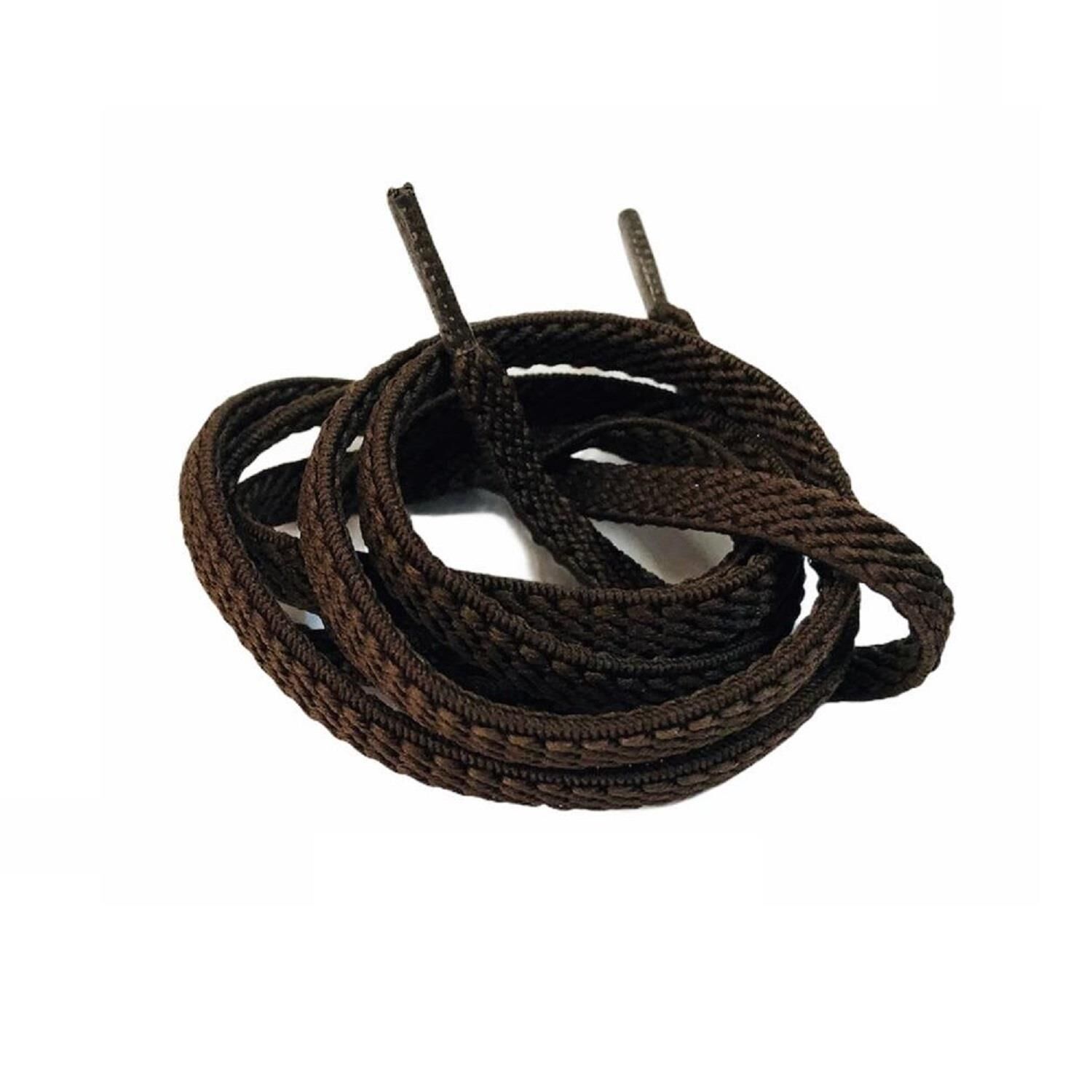 Elastik Yassı Ayakkabı Bağı K200 100cm 1 Çift Koyu Kahve