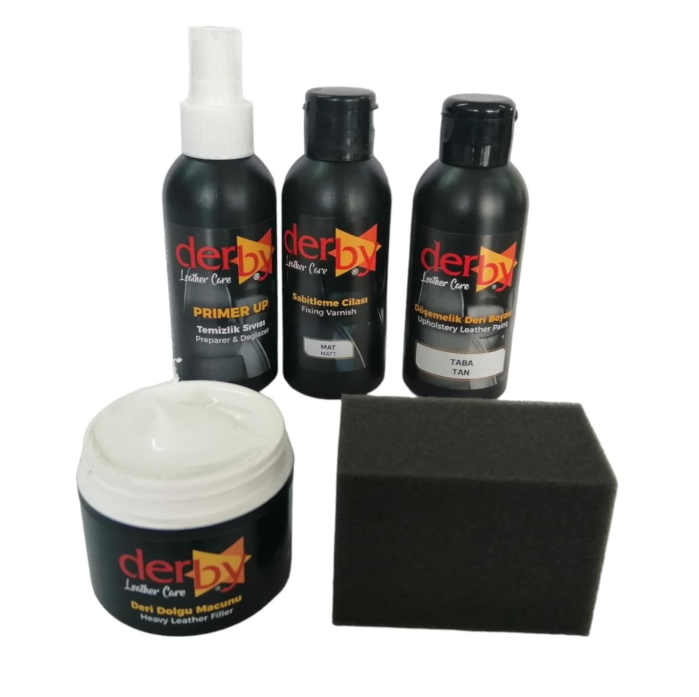 Derby Direksiyon Boyası, Deri Döşeme Boyası Standart Renkler .Taba