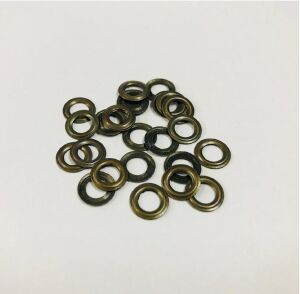Kuşgözü İçin Metal Pul 2 no 150 Adet (Kuşgözü Dahil Değildir) Antik Kahve