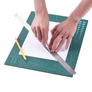 A4: 29,7*21 cm Yeşil Kesim Lastiği / Kesme Matı Çift Taraflı Deri El Aleti