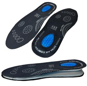 TOPTAN 25 Çift SRTfootcare Air Confort Topuk Dikeni Jel Takviyeli Fusped Ortopedik Deri Taban 40-41