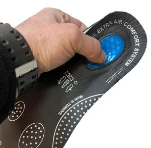 TOPTAN 25 Çift SRTfootcare Air Confort Topuk Dikeni Jel Takviyeli Fusped Ortopedik Deri Taban 40-41