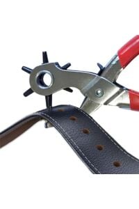SRTfootcare Kırmızı Saplı Kemer Delme Pensesi Kemer Delme Pensesi