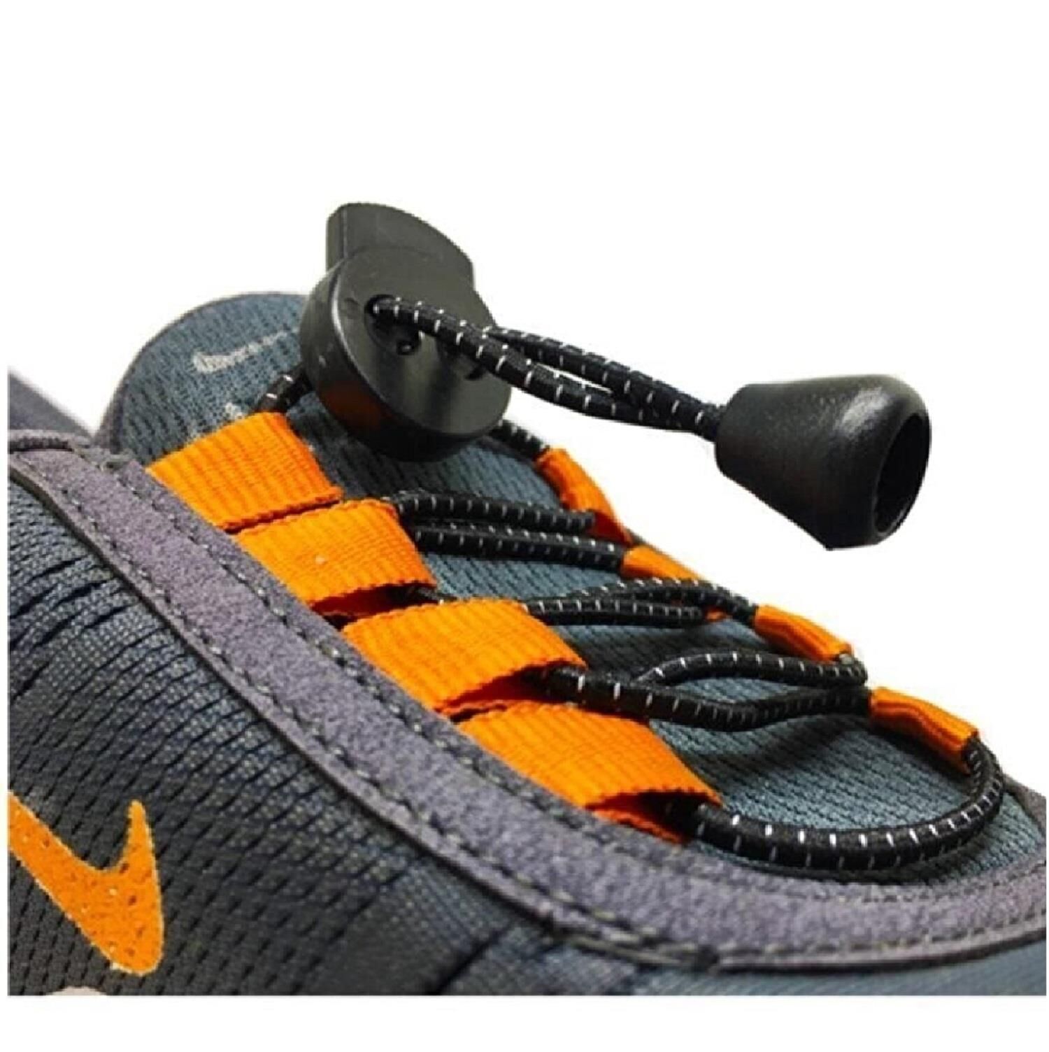 SRTfootcare Lcy Kırçırlı Yuvarlak Kilitli Elastik Bağcık 100 Cm Siyah