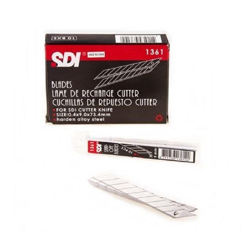 TOPTAN SDI 1361 Maket Bıçak Yedeği 9 Mm 100'Lü (Leathercraft, Deri Hobi)