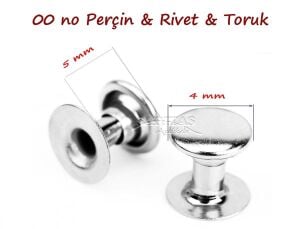 TOPTAN Perçin Rivet 00 no 1000 Adet Leathercraft Deri Hobi Ürünleri