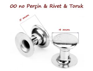 TOPTAN Perçin Rivet 00 no 1000 Adet Leathercraft Deri Hobi Ürünleri