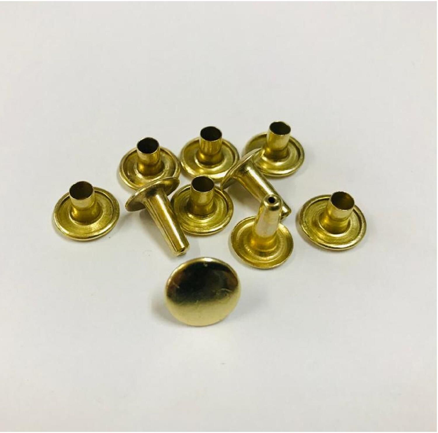Perçin Rivet 75 no 12mm 25 Takım (Leathercraft, Deri Hobi) Altın