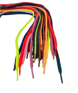 Yassı Spor Ayakkabı Bağı K103 120cm 1 Çift Fosforlu Pembe