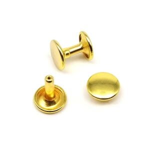 Perçin 33,5no 9mm İki Taraf Kafa 50 Takım (Leathercraft, Deri Hobi) Altın