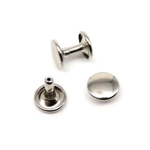 Perçin 33,5no 9mm İki Taraf Kafa 50 Takım (Leathercraft, Deri Hobi) Nikel