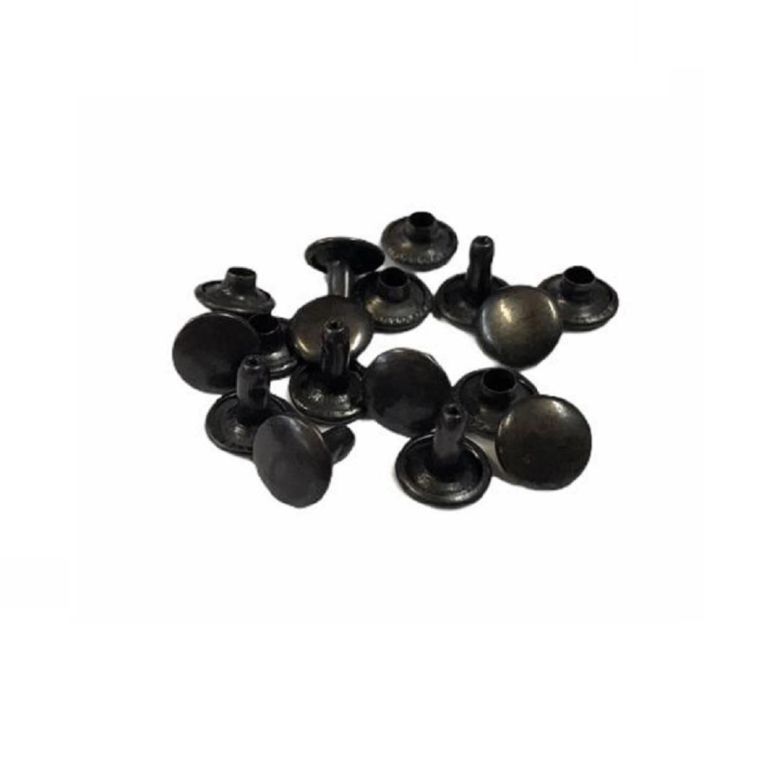 Perçin 33,5no 9mm İki Taraf Kafa 50 Takım (Leathercraft, Deri Hobi) Okside