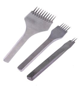 SRTfootcare Fransız Tarzı Çapraz Çatal Deri Zımbası