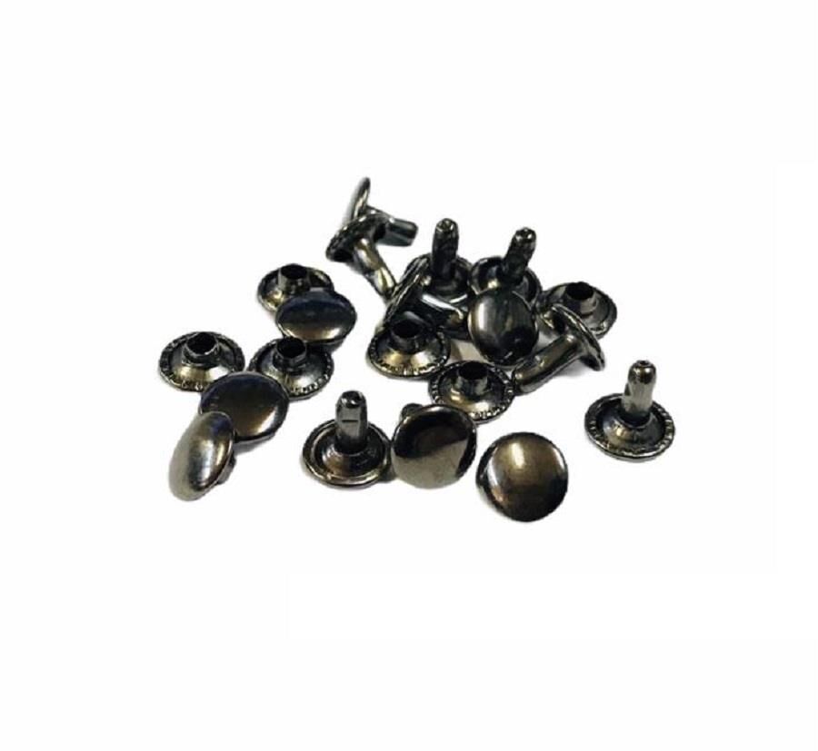 TOPTAN Perçin 33,5no İki Taraf Kafa 2000 Adet (Leathercraft, Deri Hobi) Siyah Nikel