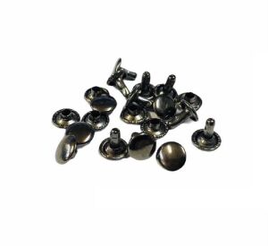 TOPTAN Perçin 33,5no İki Taraf Kafa 2000 Adet (Leathercraft, Deri Hobi) Siyah Nikel