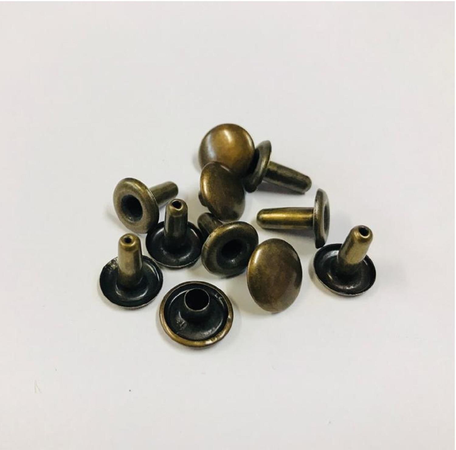 Perçin Rivet 75 no 12mm 25 Takım (Leathercraft, Deri Hobi) Antik Kahve