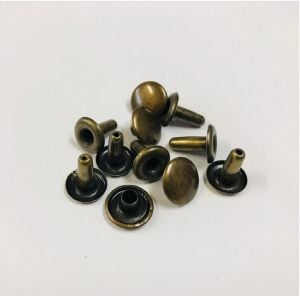Perçin Rivet 75 no 12mm 25 Takım (Leathercraft, Deri Hobi) Antik Kahve
