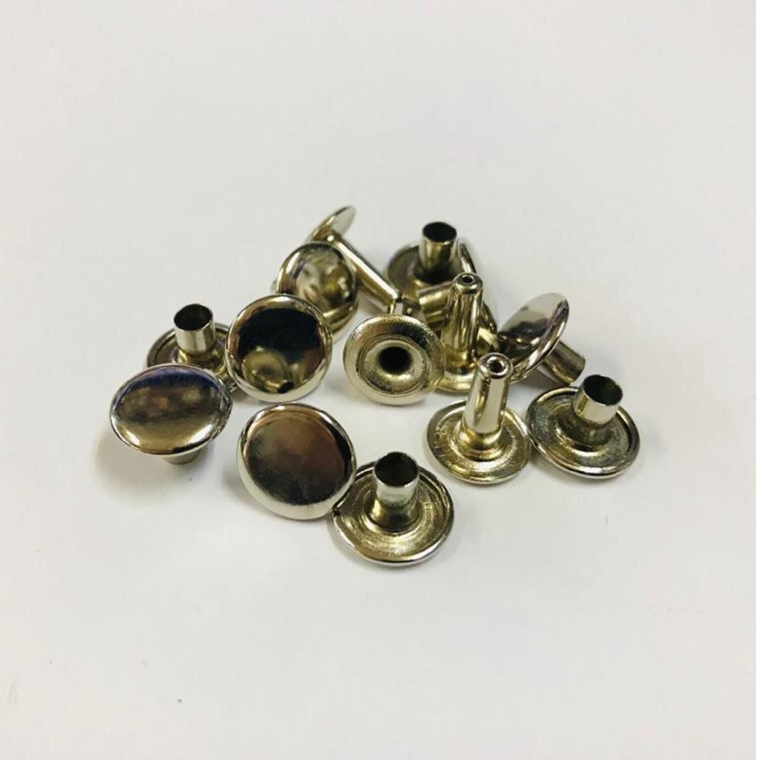 Perçin Rivet 75 no 12mm 25 Takım (Leathercraft, Deri Hobi) Nikel