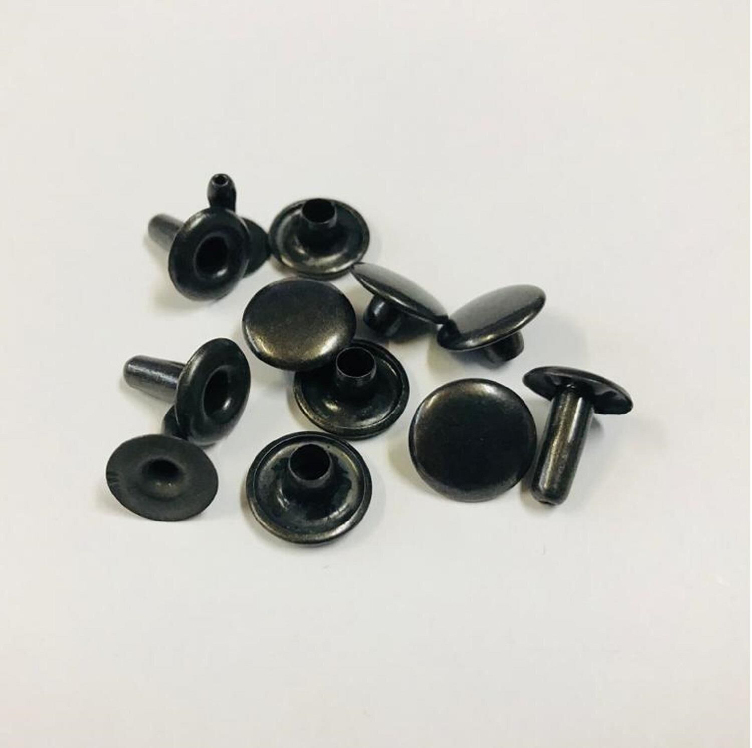 Perçin Rivet 75 no 12mm 25 Takım (Leathercraft, Deri Hobi) Okside