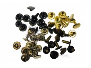 TOPTAN Perçin Rivet 75 no 1000 Adet (Leathercraft, Deri Hobi) Siyah Boyalı