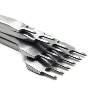 El Dikişi İçin Çapraz Delgi / Çatal Deri Zımba Seti 6 mm 4 Adet Deri El Aleti