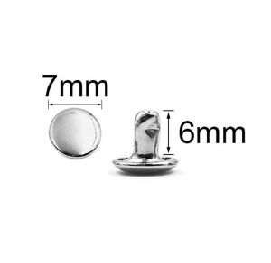 Perçin 33 no 7mm İki Taraf Kafa 50 Adet Deri El Aletleri Altın