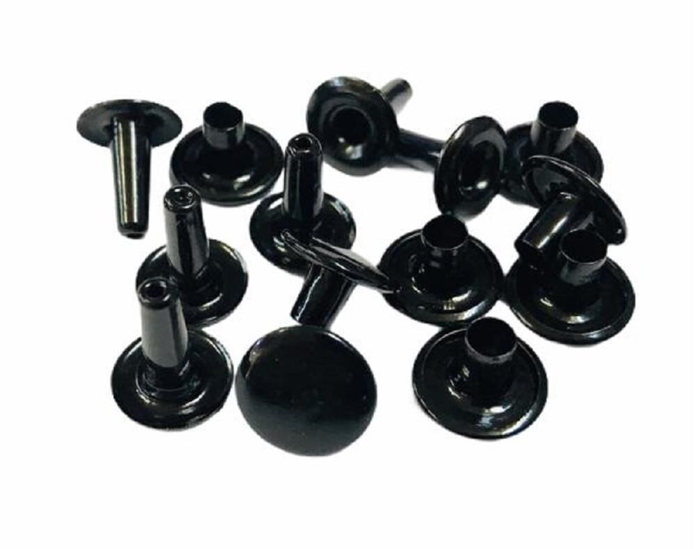 TOPTAN Perçin Rivet 75 no 1000 Adet (Leathercraft, Deri Hobi) Siyah Boyalı