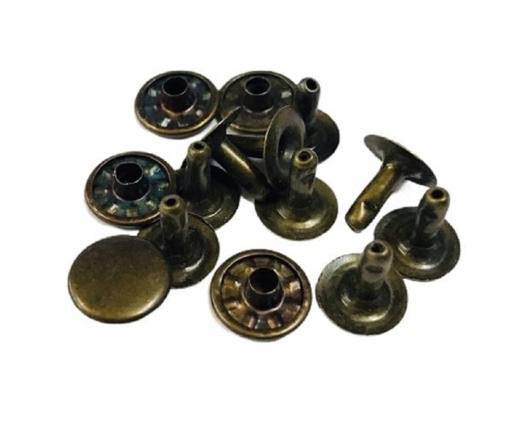 TOPTAN Perçin, Rivet, Toruk 123 no 1000 Adet (Leathercraft, Deri Hobi) Antik Kahve