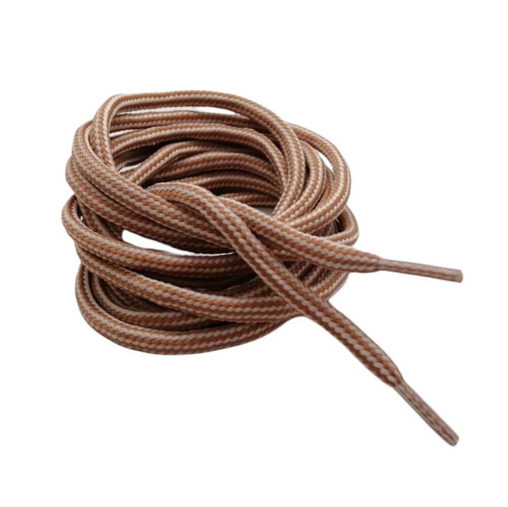 Çift Renk Yuvarlak Bot Bağcığı K350 120cm 1 Çift Camel Bej