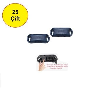 TOPTAN SRTfootcare TakBırak Yeni Nesil Ayakkabı Bağcık Kilidi 25 Çift Beyaz